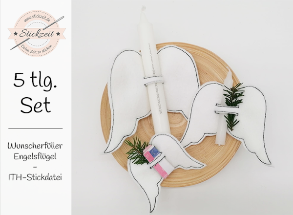 Wunscherfüller Engelsflügel - ITH-Stickdatei